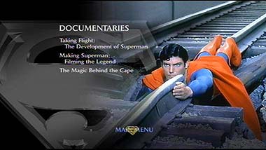 Superman: The Movie DVD Menu
