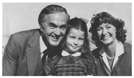 Kirk Alyn and Noel Neill with a young Lois Lane