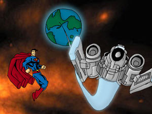 Superman overlooks the Space Operation