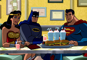 Superman, Wonder Womand and Batman
