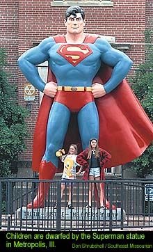 Superman Statue in Metropolis