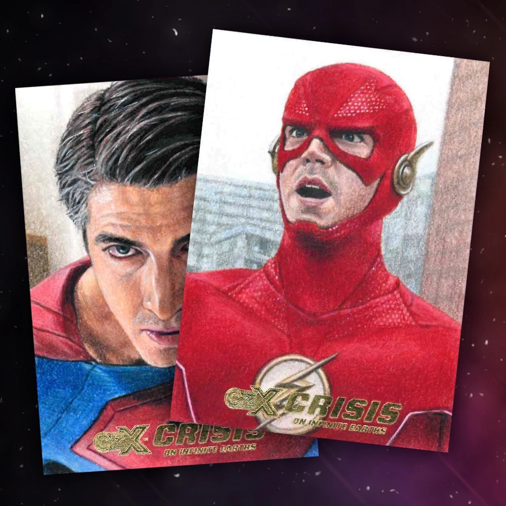 Marvel Heroes & Villains Trading Card Binder Album 1 color sketch card 