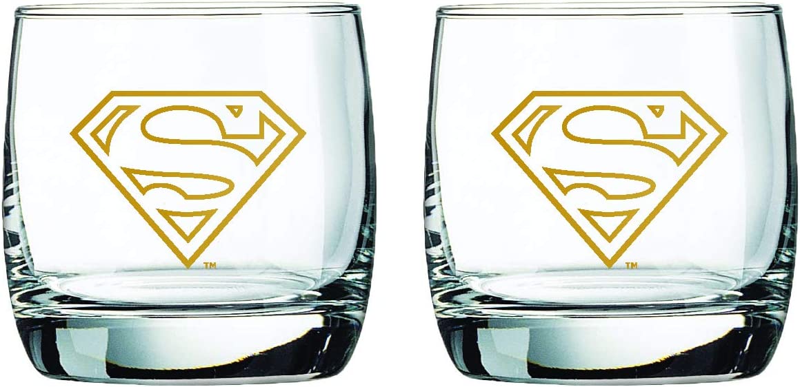 Superman Wine and Beer Glasses