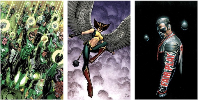 Green Lantern, Hawkgirl, Mr Terrific
