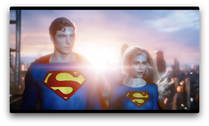 Christopher Reeve's Superman with Helen Slater's Supergirl