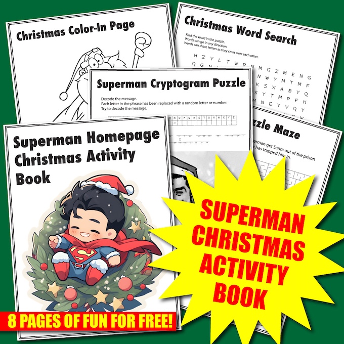 Superman Homepage Christmas Activity Book