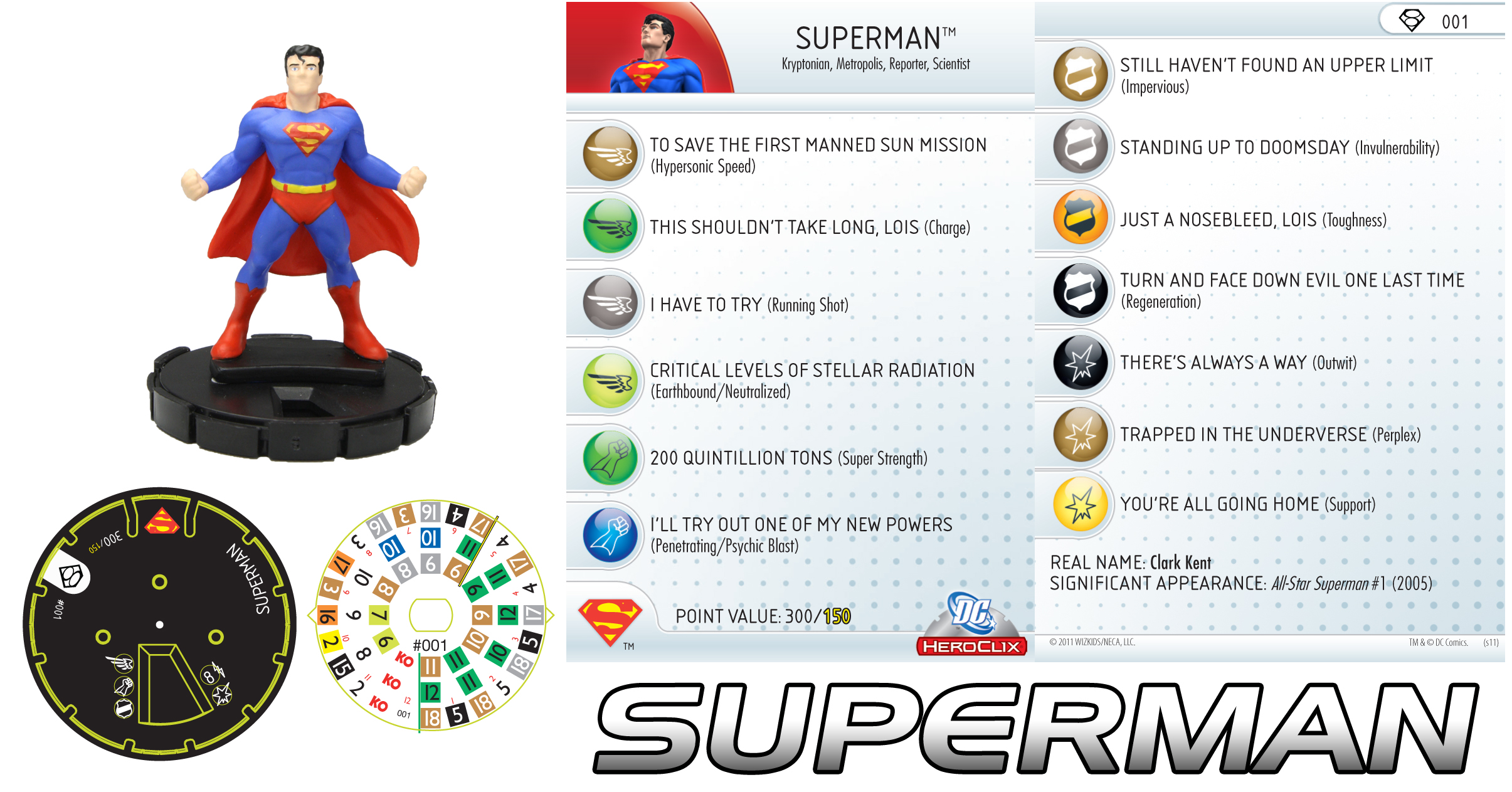 SUPERMAN #001 Superman Wonder Woman DC HeroClix 