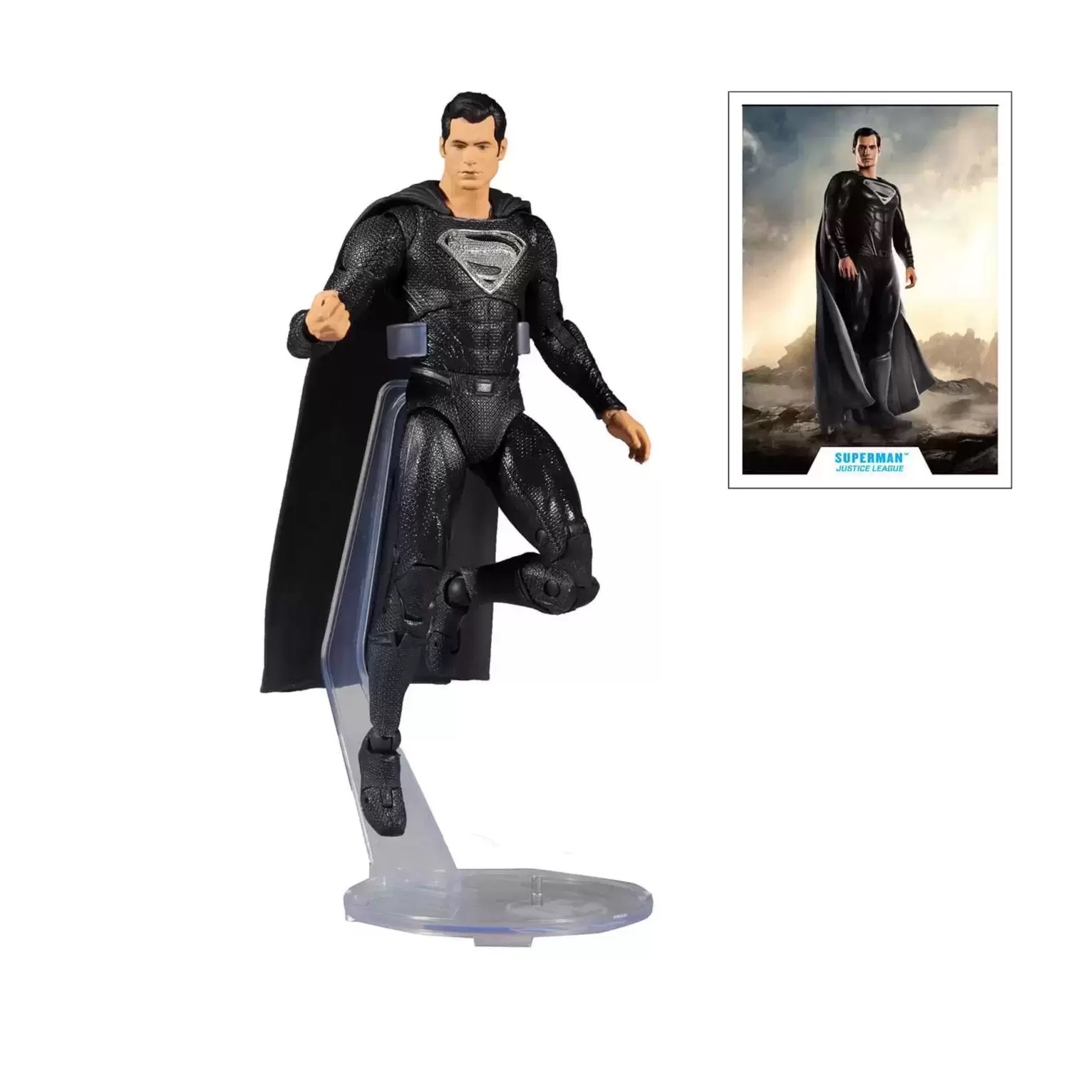 DC Comics Retro 8 Inch Figure Series Set of 2 Superman Figures Black Outfits 