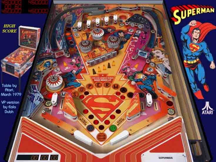Atari Superman Pinball Machine POP BUMPER CAP SET 