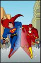 Min's illustration of Superman vs Flash