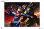 Superman vs Lex Luthor Premium Art Print