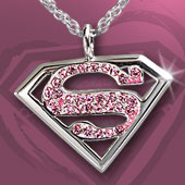 Supergirl™  Pink Crystal Pendant