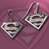 Supergirl™  Clear Crystal Earrings