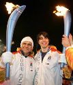 Brandon holding Olympic Torch