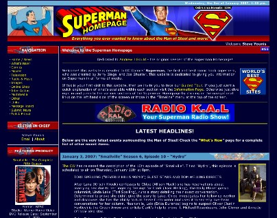 2007 Superman Homepage